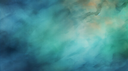 Fototapeta na wymiar Aqua Essence : Blue and turquoise gradient watercolor texture wave background 