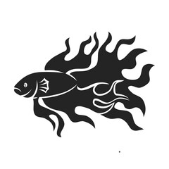 Betta fish Logo template Isolated. Brand Identity. Icon Abstract Vector graphic