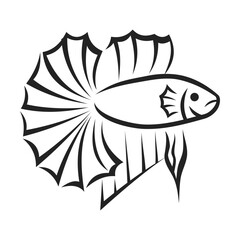 Betta fish Logo template Isolated. Brand Identity. Icon Abstract Vector graphic
