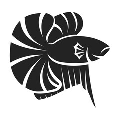 Betta fish Logo template Isolated. Brand Identity. Icon Abstract Vector graphic