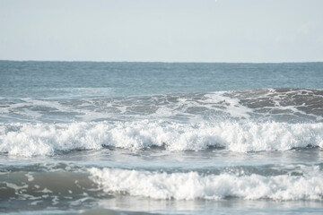 Fototapeta na wymiar Ocean big wave coming with foam and sea 