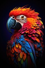attracktive colorful parrot