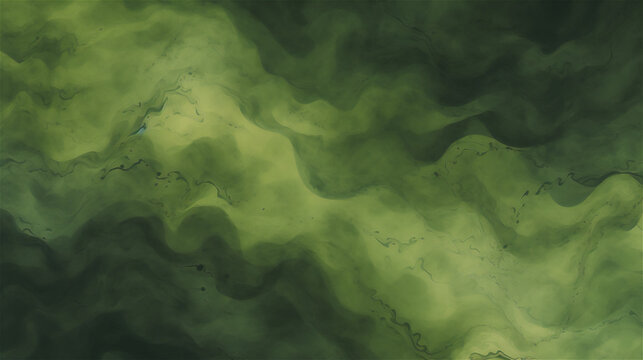 Verdant Topography : Dark green gradient paint textured flow background
