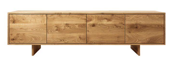 Scandinavian Floating Sideboard, transparent background, isolated image, generative AI