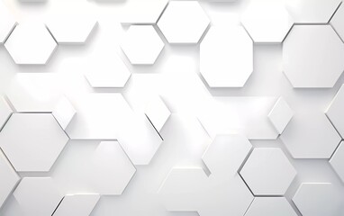 white background with hexagon pattern. generative ai
