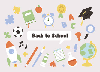 education template and variety stationery clipart