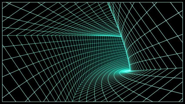 Abstract tunnel in retro style loop
