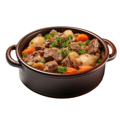 Irish stew isolated on transparent background