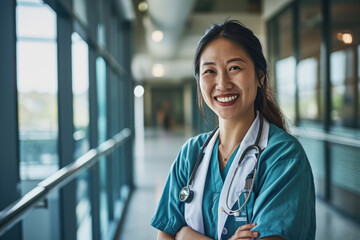 Obraz premium Portrait of smiling female doctor Professionals in Hospital
