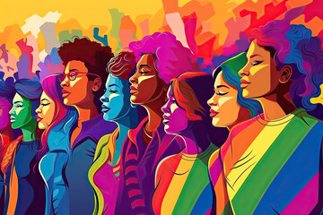 LGBT Pride Pop Art: Celebrating Diversity with Vibrant Illustrations and Textures
