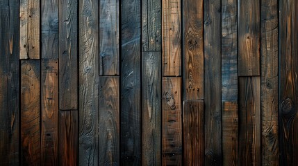 Dark wooden texture. Rustic three-dimensional wood texture. Modern wooden facing background.