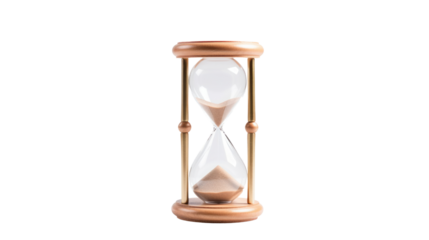 hourglass isolated on white background.