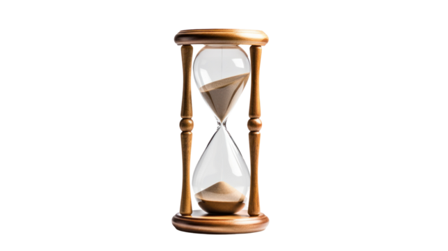 hourglass isolated on white background.