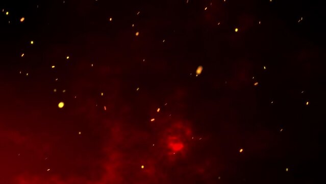 火の粉を巻き上げる幻想的なCG背景素材