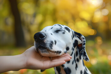 Playful Dalmatian Dog in the Park