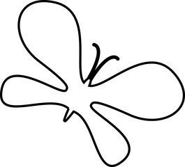 butterfly outline line art