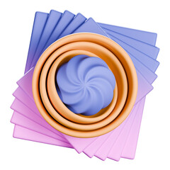 abstract shape 3d icon illustration