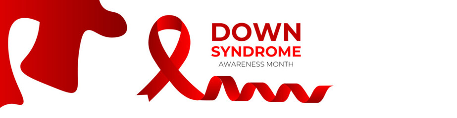 Down syndrome awareness month is observed every year in october. October is down syndrome awareness month. banner, cover, brochure, backdrop, greeting card, poster with background. Vector illustration