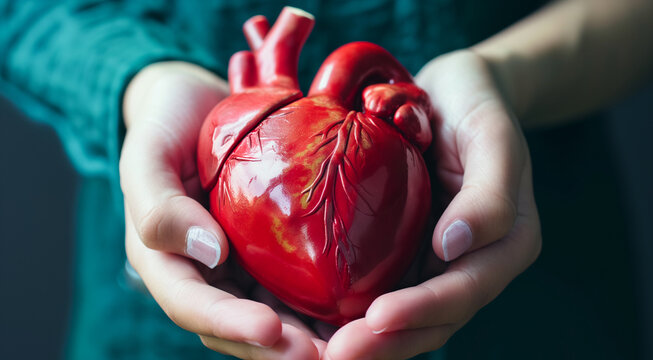 Grasping Life,  A Symbolic Image Advocating Heart Health Awareness in American Heart Month.