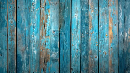vintage beach wood background - old blue color wooden plank - obrazy, fototapety, plakaty