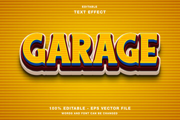 Garage 3d editable text effect