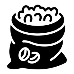 coffe bean Solid icon