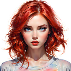 Fototapeta premium Striking Elegance Unveiled: A Captivating Showcase of Diverse Hairstyles Adorning Beautiful Women.(Generative AI)