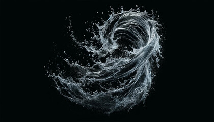 Naklejka premium Splash of Water with Splashes and Droplets