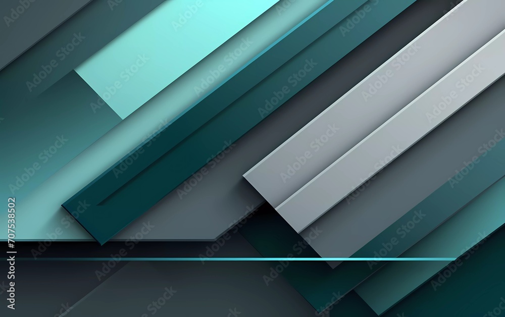 Canvas Prints glowing blue green and gray abstract background geometry and layer elements vector. generative ai