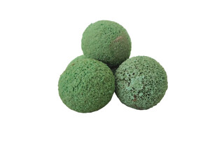Small Green Sponge Ball, on Transparent Background