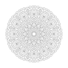 Mandala Mosaic coloring book page for kdp book interior