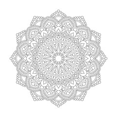 Mandala Whirlwind of Color coloring book page for kdp book interior