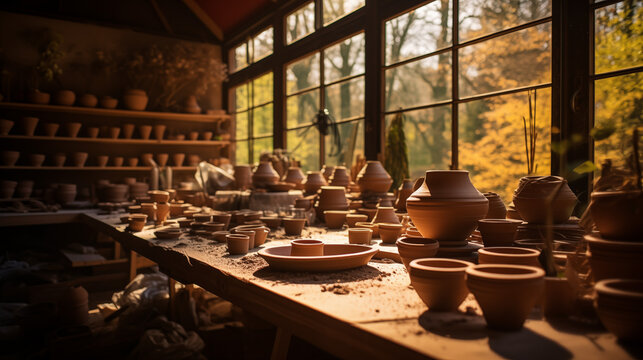 a pottery workshop
