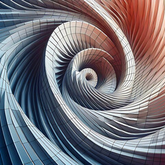 Colorful Abstract Twist  Geometric Background- Generative AI