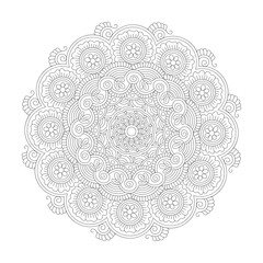 Whimsy in Waves rotate coloring book mandala page for kdp book interior