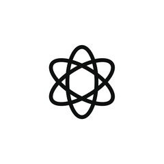 Atom molecule science icon isolated on transparent background