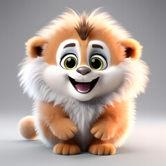Lion smiling 001. Generate Ai