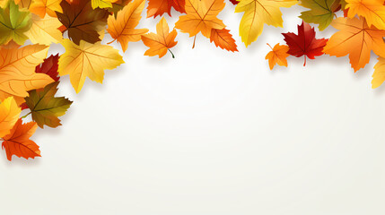 Naklejka na ściany i meble Autumn seasonal background with long horizontal