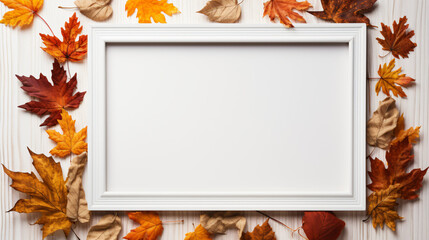 Autumn seasonal background with long horizontal
