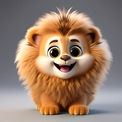 Lion smiling 019. Generate Ai
