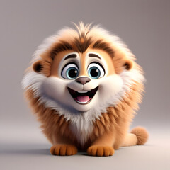 Lion smiling 034. Generate Ai