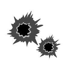 Bullet holes vector illustration