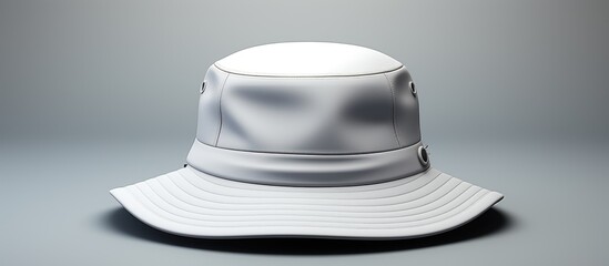 white bucket hat isolated on white - obrazy, fototapety, plakaty