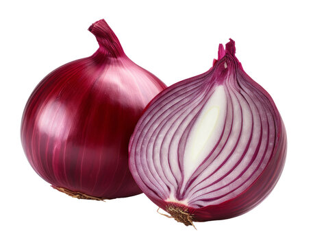 red onions isolated on transparent background