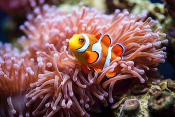 Anemone Wonderland: Clownfish nestled within the tendrils of sea anemones.