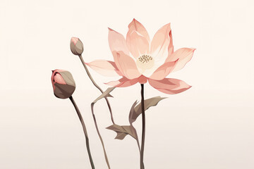 Pink blooming lotus blossom plant flower nature