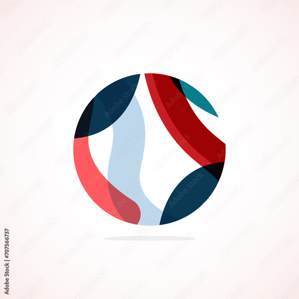 Poster Abstract circle logo - minimalist emblem, timeless and universal shape of circle. Unique logo represent range of brands and concepts, encapsulating simplicity and creativity in single, iconic image