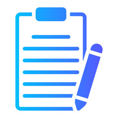 clipboard gradient icon