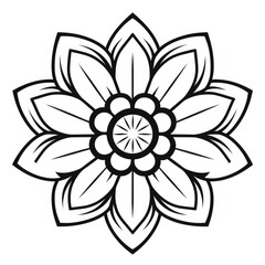 Fototapeta premium Mandala Coloring book art, wallpaper design, tile pattern, shirt, greeting card, sticker, lace pattern and tattoo. decoration for interior design.