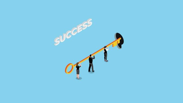 Business team work carry success key